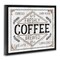 Stupell Industries Charming Fresh Brew Coffee Framed Floater Canvas Wall Art